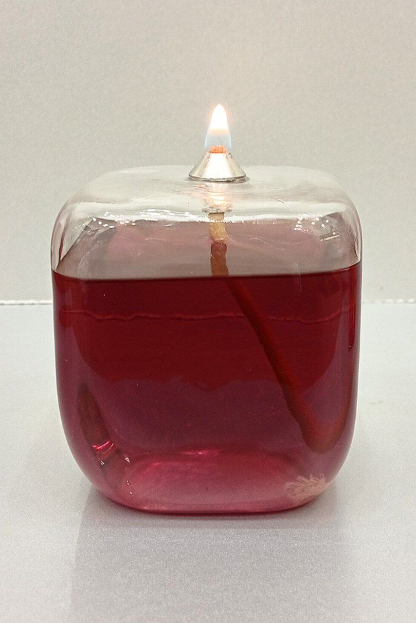 خرید و قیمت شمع پیرکس با سوخت مایع مدل مکعبی لوور بدون بو و دود