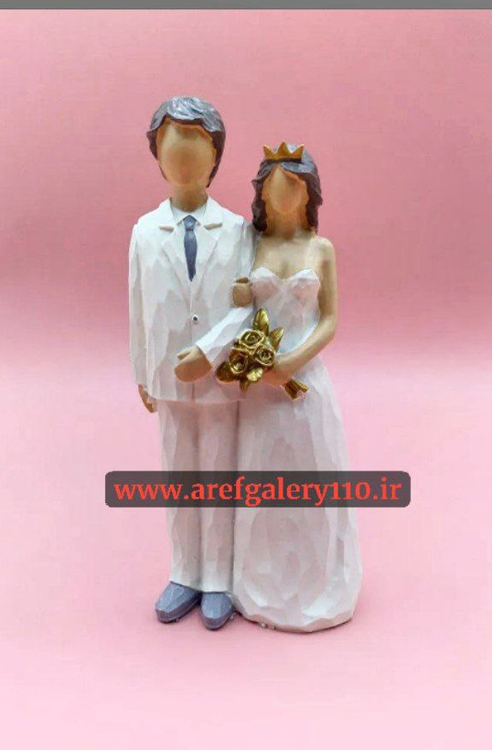 قیمت و خرید مجسمه عروس و داماد پلی استر وارداتی ارتفاع 20 سانتیمتر کد 1195