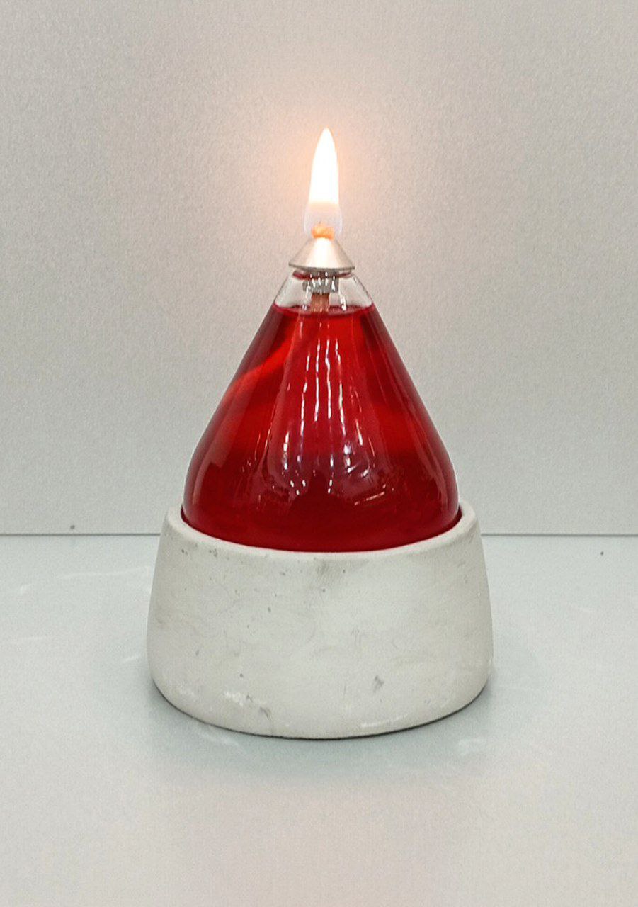 خرید و قیمت شمع پیرکس پایه بتنی با سوخت مایع مدل اسپا