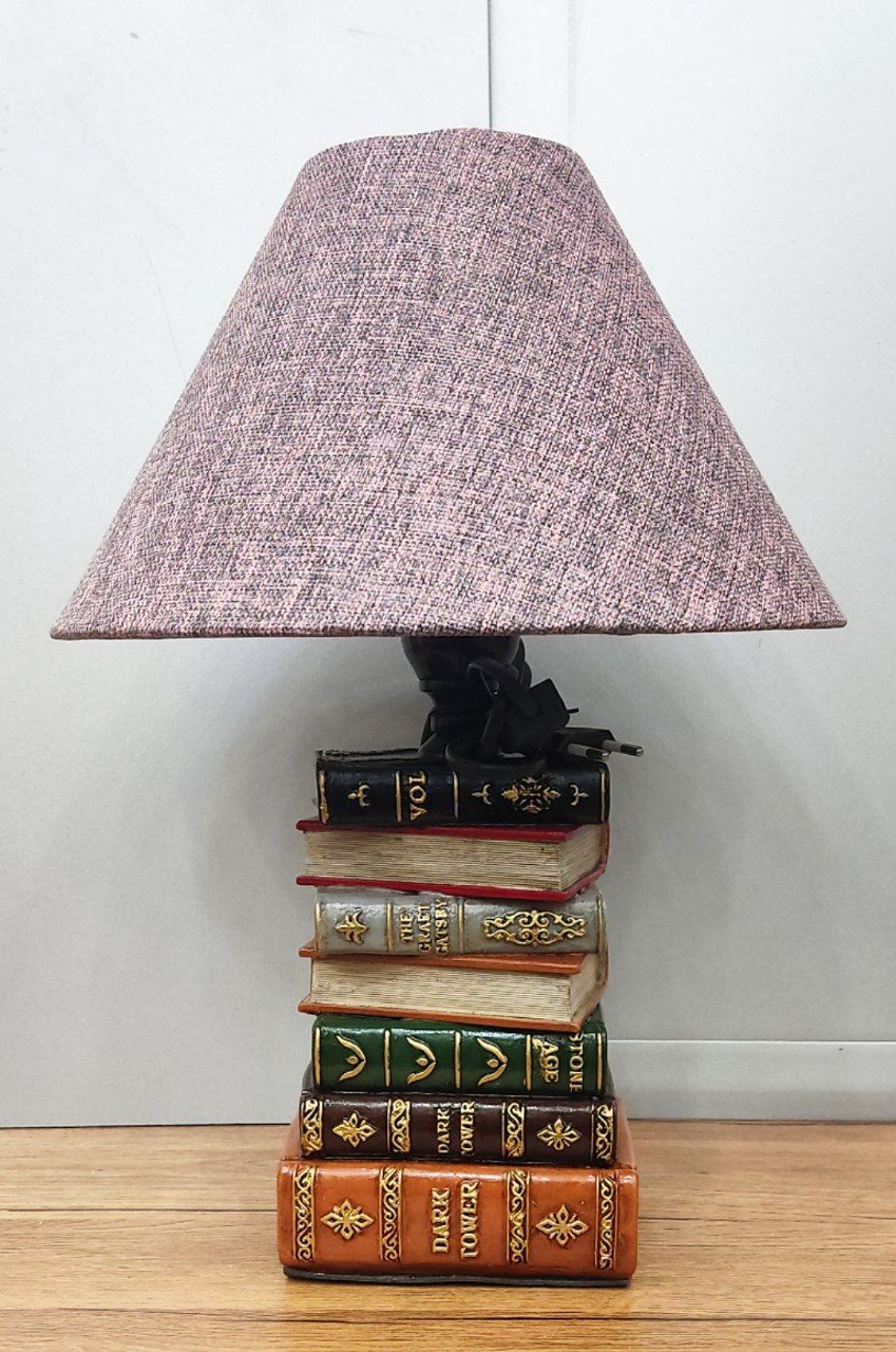 خرید و قیمت آباژور کتابی رزین / پایه 7 کتاب/ مدرن / ارتفاع 45 سانتیمتر