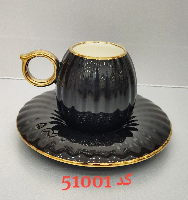 خرید و قیمت ست فنجان و نعلبکی قهوه خوری 6 نفره  / کد 51001