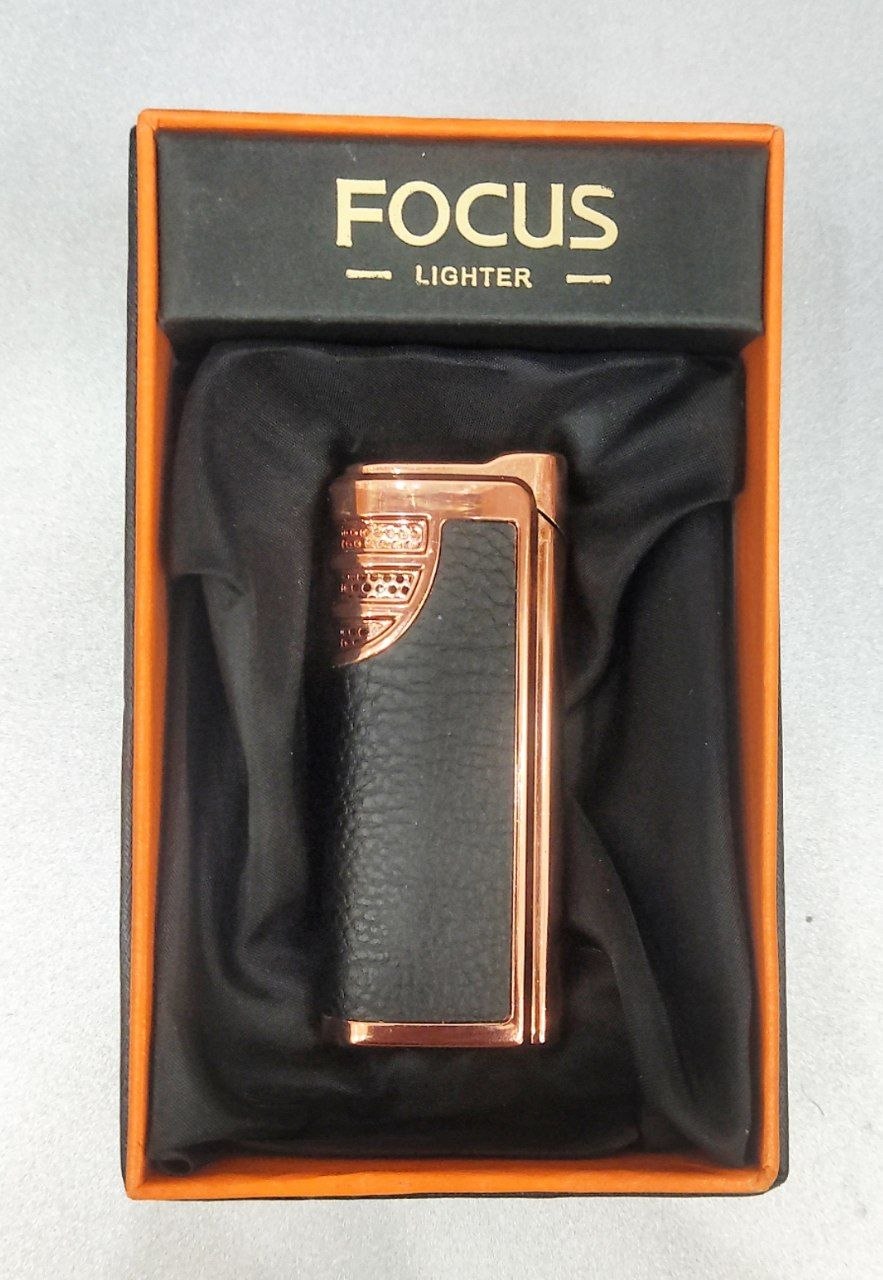 خرید و قیمت فندک Focus مدل دور چرمی شعله تیز (اتمی)